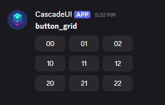 A three-by-three grid of buttons