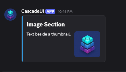 A section with text beside a thumbnail accessory