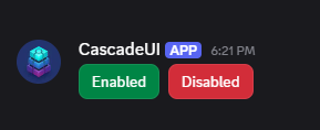 A green Enabled button beside a red Disabled one